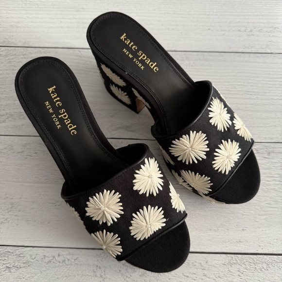 Kate Spade Ibiza Pom Pom Floral Sandals- 7 - Picture 6 of 6